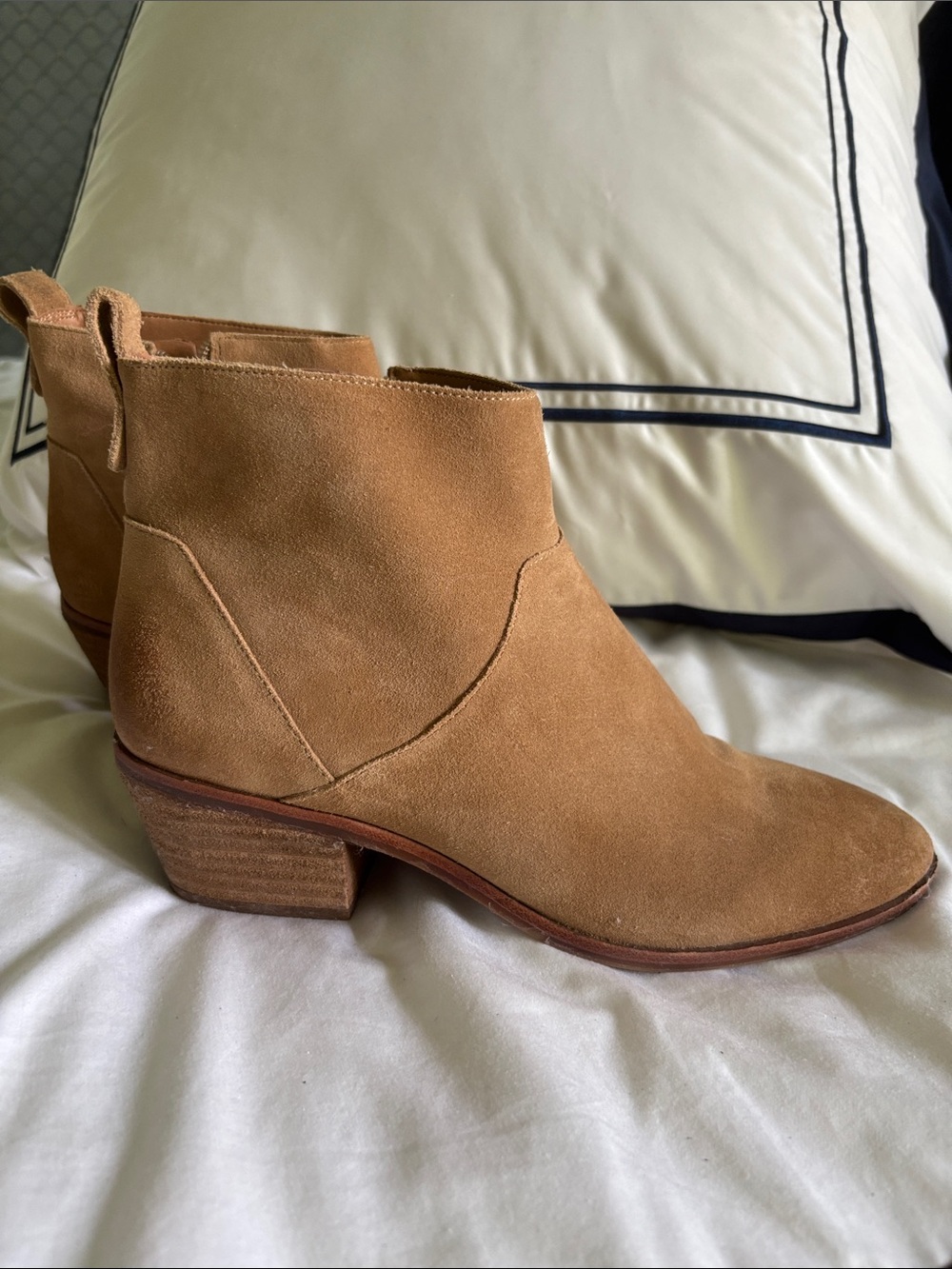 Sole Society Tan Suede Ankle Booties